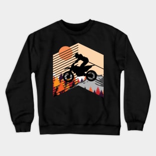 Motocross Nature Design Crewneck Sweatshirt